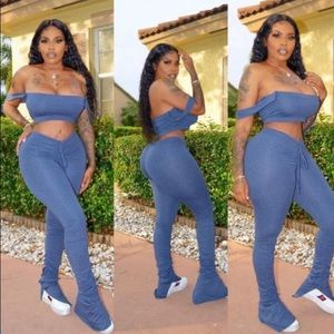 Stack Pants Short 2piece Set